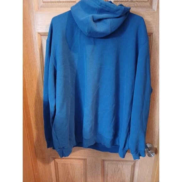 Carhartt Pullover Men's 2X Hoodie Original Fit Graphic Logo Fleece Lined Blue - Picture 4 of 5
